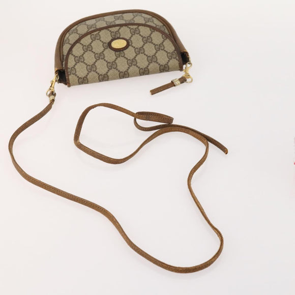 GUCCI GG Supreme Shoulder Bag PVC 3 Set Beige Brown Auth ti3903