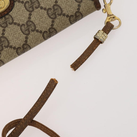 GUCCI GG Supreme Shoulder Bag PVC 3 Set Beige Brown Auth ti3903
