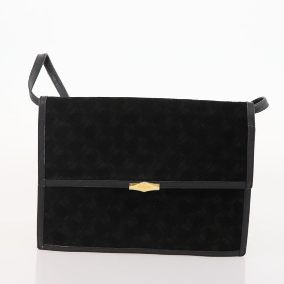 Salvatore Ferragamo Shoulder Bag Suede 2 Set Black Auth ti3904