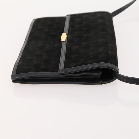 Salvatore Ferragamo Shoulder Bag Suede 2 Set Black Auth ti3904