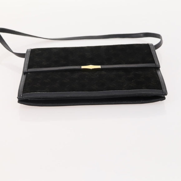 Salvatore Ferragamo Shoulder Bag Suede 2 Set Black Auth ti3904