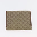 CELINE Macadam Canvas Wallet PVC 2 Set Brown Beige Auth ti3905-11