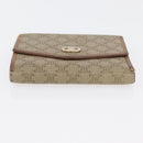 CELINE Macadam Canvas Wallet PVC 2 Set Brown Beige Auth ti3905-14