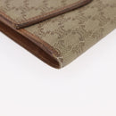 CELINE Macadam Canvas Wallet PVC 2 Set Brown Beige Auth ti3905-15