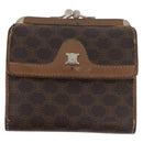 CELINE Macadam Canvas Wallet PVC 2 Set Brown Beige Auth ti3905-2