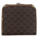 CELINE Macadam Canvas Wallet PVC 2 Set Brown Beige Auth ti3905-3