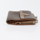 CELINE Macadam Canvas Wallet PVC 2 Set Brown Beige Auth ti3905-4