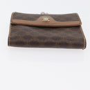 CELINE Macadam Canvas Wallet PVC 2 Set Brown Beige Auth ti3905-6