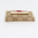 GUCCI GG Canvas Key Case 2 Set Beige Gold Auth ti3906-13