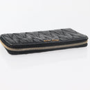 Miu Miu Matelasse Wallet Leather 2 Set Black Pink Auth ti3907-12