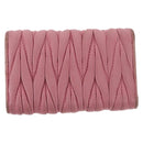 Miu Miu Matelasse Wallet Leather 2 Set Black Pink Auth ti3907-3