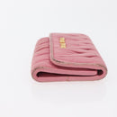 Miu Miu Matelasse Wallet Leather 2 Set Black Pink Auth ti3907-4