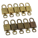 LOUIS VUITTON Padlock 10 Set Padlock metal Gold LV Auth ti3909-1