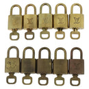 LOUIS VUITTON Padlock 10 Set Padlock metal Gold LV Auth ti3909-2