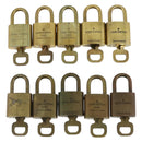 LOUIS VUITTON Padlock 10 Set Padlock metal Gold LV Auth ti3909-3