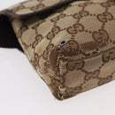 GUCCI GG Canvas Waist bag Beige Silver 92543 Auth ti3910-9