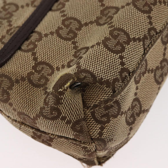 GUCCI GG Canvas Waist bag Beige Silver 92543 Auth ti3910