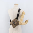 GUCCI GG Canvas Waist bag Beige Silver 92543 Auth ti3910-23