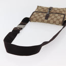 GUCCI GG Canvas Waist bag Beige Silver 92543 Auth ti3910-7