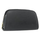 LOUIS VUITTON Epi Dauphine PM Pouch Black M48442 LV Auth ti3913-1