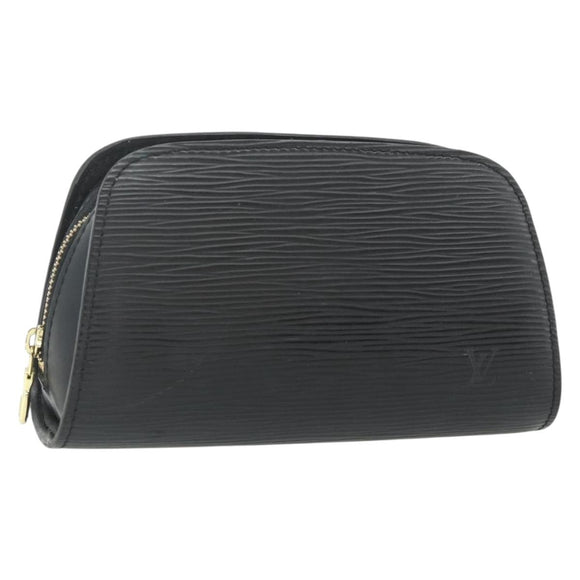 LOUIS VUITTON Epi Dauphine PM Pouch Black M48442 LV Auth ti3913