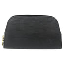 LOUIS VUITTON Epi Dauphine PM Pouch Black M48442 LV Auth ti3913-13