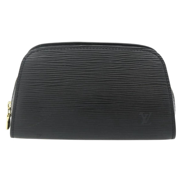 LOUIS VUITTON Epi Dauphine PM Pouch Black M48442 LV Auth ti3913