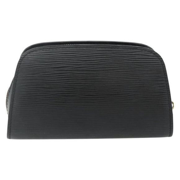 LOUIS VUITTON Epi Dauphine PM Pouch Black M48442 LV Auth ti3913