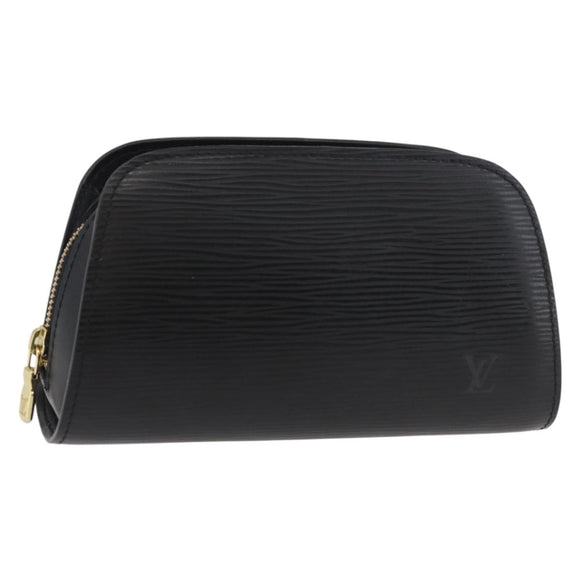 LOUIS VUITTON Epi Dauphine PM Pouch Black M48442 LV Auth ti3914