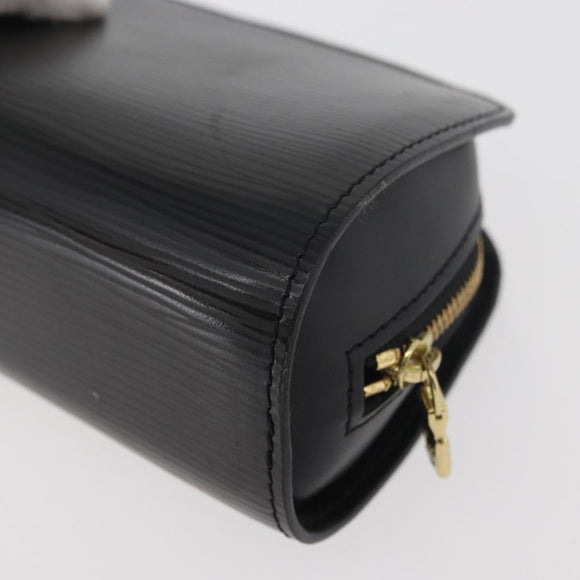 LOUIS VUITTON Epi Dauphine PM Pouch Black M48442 LV Auth ti3914