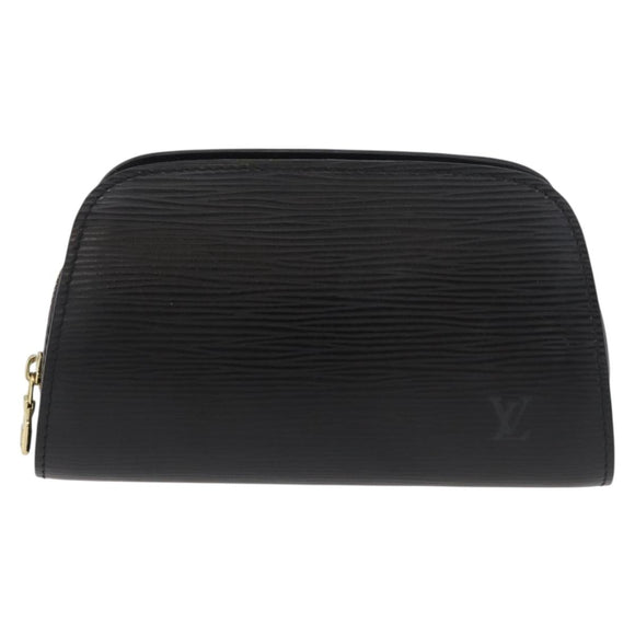 LOUIS VUITTON Epi Dauphine PM Pouch Black M48442 LV Auth ti3914
