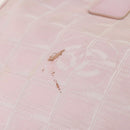 CHANEL New Travel Line Tote Bag Nylon 3 Set Pink Black CC Auth ti3919-14