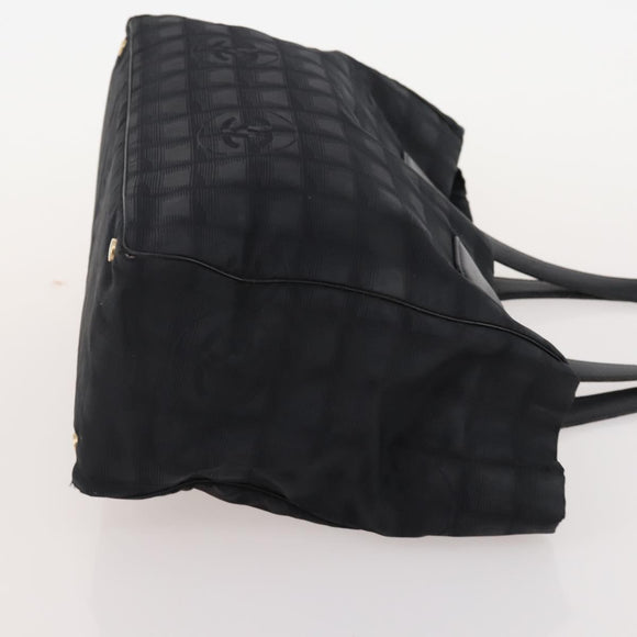 CHANEL New Travel Line Tote Bag Nylon 3 Set Pink Black CC Auth ti3919