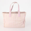 CHANEL New Travel Line Tote Bag Nylon 3 Set Pink Black CC Auth ti3919-2