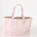 CHANEL New Travel Line Tote Bag Nylon 3 Set Pink Black CC Auth ti3919-3