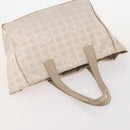 CHANEL New Travel Line Tote Bag Nylon 4 Set Beige CC Auth ti3920-17