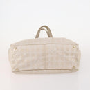 CHANEL New Travel Line Tote Bag Nylon 4 Set Beige CC Auth ti3920-18