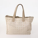 CHANEL New Travel Line Tote Bag Nylon 4 Set Beige CC Auth ti3920-2