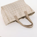 CHANEL New Travel Line Tote Bag Nylon 4 Set Beige CC Auth ti3920-23
