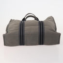 HERMES Fourre Tout Hand Bag cotton 4 Set Black Red gray Auth ti3921-12