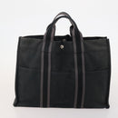 HERMES Fourre Tout Hand Bag cotton 4 Set Black Red gray Auth ti3921-14