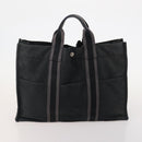 HERMES Fourre Tout Hand Bag cotton 4 Set Black Red gray Auth ti3921-15