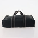 HERMES Fourre Tout Hand Bag cotton 4 Set Black Red gray Auth ti3921-18