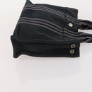 HERMES Fourre Tout Hand Bag cotton 4 Set Black Red gray Auth ti3921-22