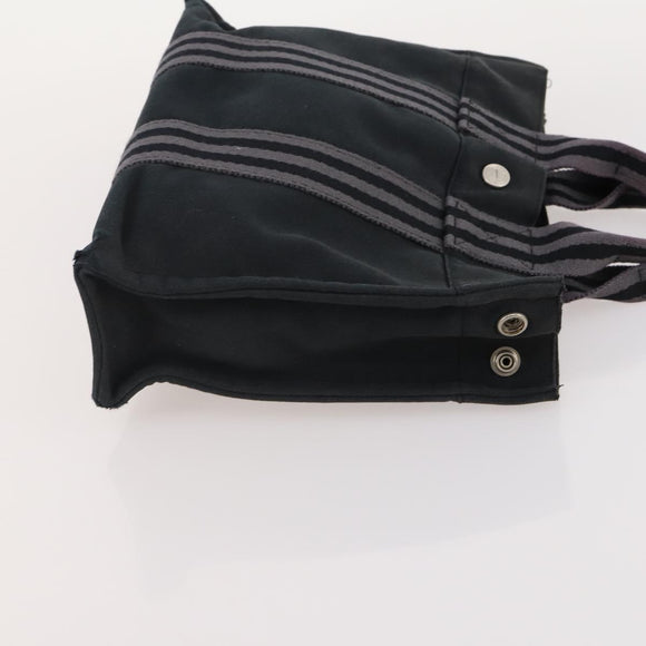 HERMES Fourre Tout Hand Bag cotton 4 Set Black Red gray Auth ti3921