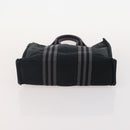 HERMES Fourre Tout Hand Bag cotton 4 Set Black Red gray Auth ti3921-24