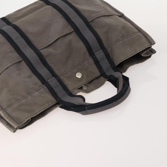 HERMES Fourre Tout Handtas katoen 4 Stuks Zwart Rood grijs Auth ti3922