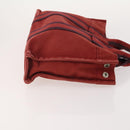 HERMES Fourre Tout Handtas katoen 4 Stuks Zwart Rood grijs Auth ti3922-16