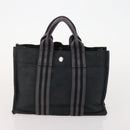 HERMES Fourre Tout Handtas katoen 4 Stuks Zwart Rood grijs Auth ti3922-21