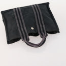 HERMES Fourre Tout Handtas katoen 4 Stuks Zwart Rood grijs Auth ti3922-23